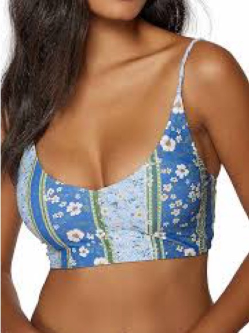 O’NEILL Women’s Penny Middles Lace-Up Back Bikini Top Size XS NWT